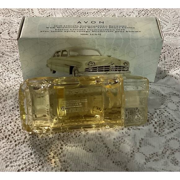 New Vintage Discontinued AVON 1949 Lincoln Cosmopolitan Mesmerize Decanter w/Box - Picture 6 of 8